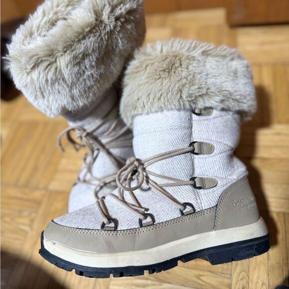 BearPaw Snowboots Sweater Cream Color Women's Size 7 - Picture 8 of 9